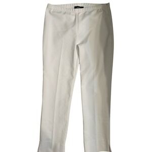 NWT Karen Kane White Cropped Pants with Side Zipper.